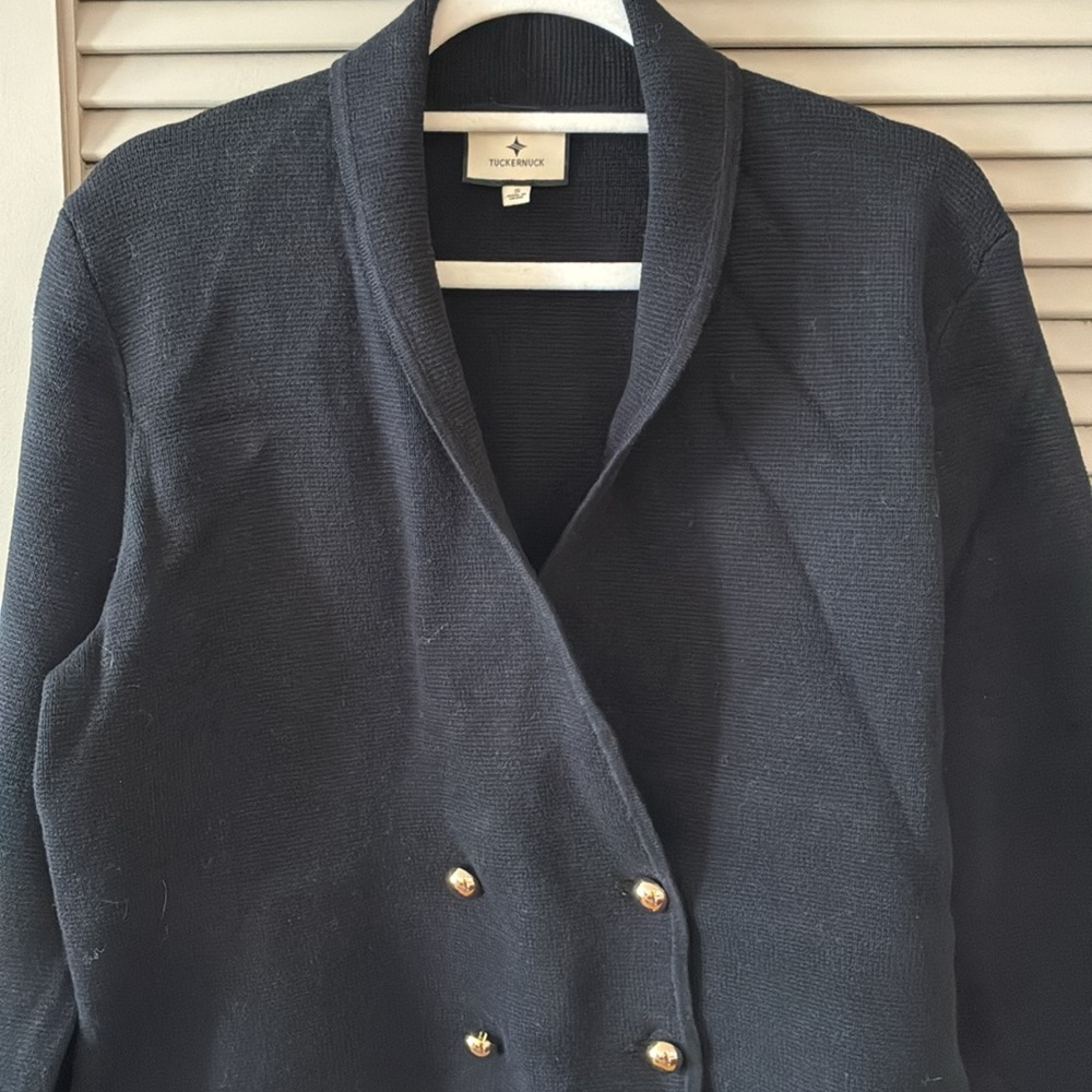 Tuckernuck Black Knot Double Breasted Jacket Sz S - Picture 2 of 6
